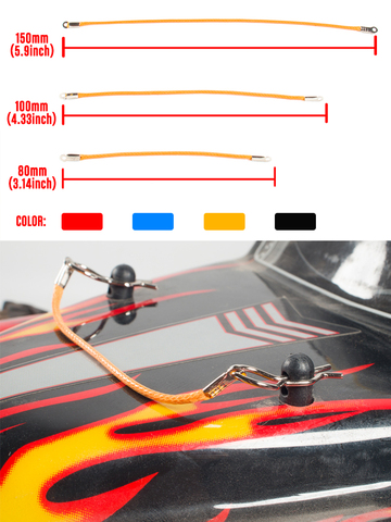 50Pcs 30Pcs RC Car Body Clips R Pins Rope for 1/10 1/8 Crawler Axial SCX10 Traxxas Tamiya RC4WD HSP HPI RC Model Car ► Photo 1/6