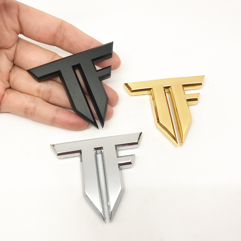 ANTINIYA 3D Metal TF Auto Car Emblem Chrome Stickers Decal Badge Transformers Letter Logo Metal Tuning Auto Motorcycle Styling ► Photo 1/5