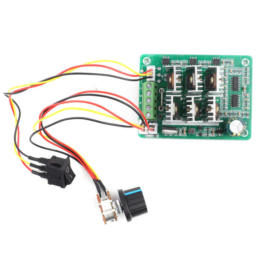 DC 5V-12V 3-Phase Mini DC Brushless Motor Driver Speed Controller CW CCW Switch 