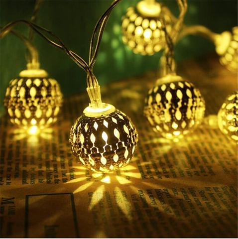 3M/6M/10M LED Ball Fairy Garland String Lights Novelty For New Year Christmas Wedding Home Indoor Decoration USB Battery Powered ► Photo 1/6