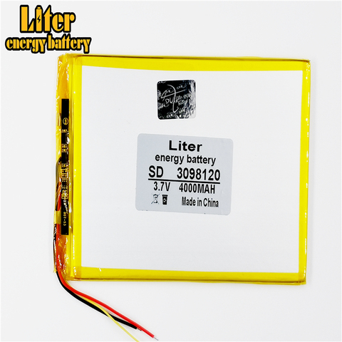 30100120 Tablet PC battery capacity 3098120 3.7V 4000mA Universal Li-ion battery for tablet pc 7 inch 8 inch 9inch 10inch ► Photo 1/4