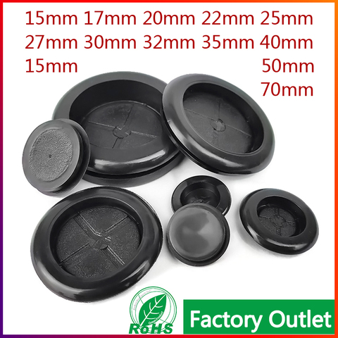 1/10p Single Sided Protect Rubber Grommets Ring15/17/20/22/25/27/30/32/35/40/45/50/70mm Odorless Rubber Gasket For Protect Wire ► Photo 1/6