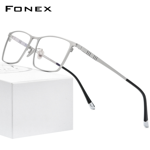 FONEX Pure Titanium Glasses Frame Men Square Eyewear 2022 New Male Classic Full Optical Prescription Eyeglasses Frames F85641 ► Photo 1/6