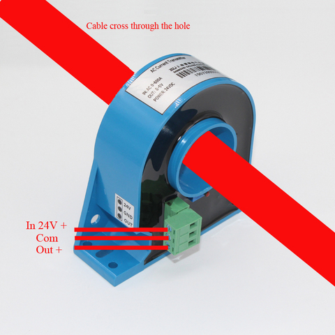 AC 400A 500A 600A  Current Transmitter 4-20mA  analog signal output  ampere transducer  large current transformer ampere sensor ► Photo 1/6