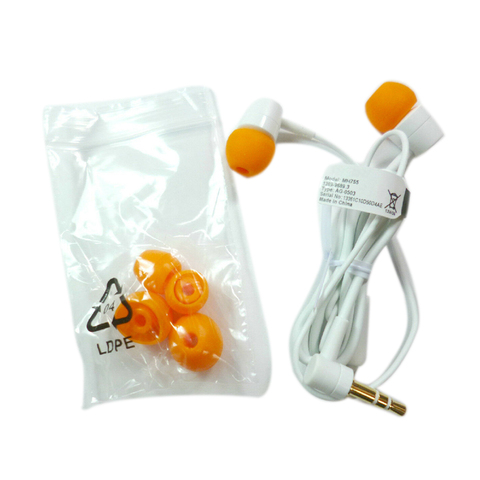 MH755 Sound L Shape Outdoor Long Short Wire Travel In-Ear Soft Lightweight Clear 3.5mm Jack Stereo Earphones Portable For Sony ► Photo 1/6