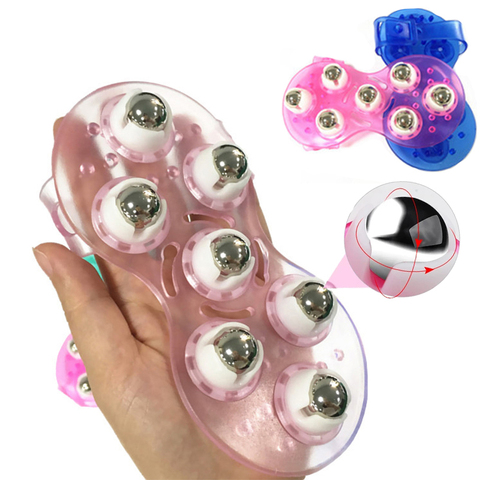 Roller Ball Body Massage Glove Anti-Cellulite Muscle Pain Relief Relax Massager For Neck Back Shoulder Buttocks Face Lift Tools ► Photo 1/6