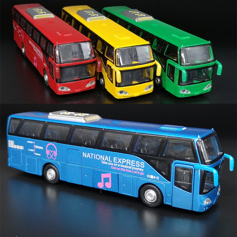 Sale 1:50 5 door alloy tour bus model,simulation die-casting children's toy car,sound and light pull back,free shipping ► Photo 1/6