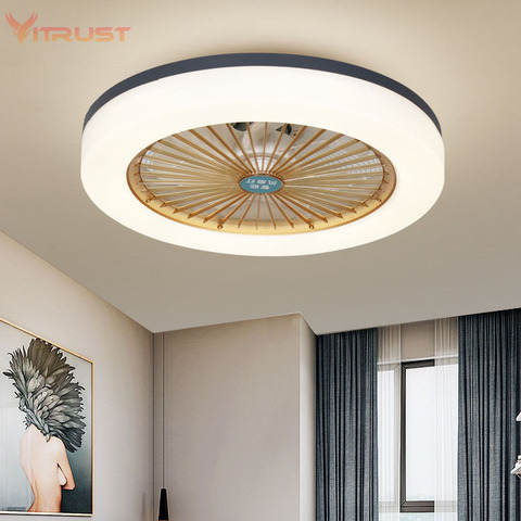 Ultra-thin ceiling fan light invisible ceiling fan with light kits for restaurant bedroom lamp modern office ceiling lamp ► Photo 1/6