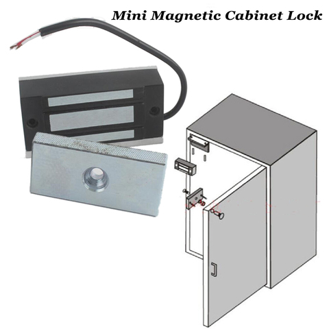 DC12V Mini Magnetic Lock Electric Cabinet lock Electromagnetic Lock Locker Maglocks Fail safe 60kg holding force ► Photo 1/4
