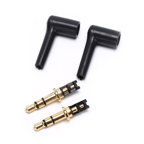 1/2pcs 3/4 Pole 3.5mm L-shaped stereo headphone Plug Repair Earphones Male 90 right angle degree Jack Soldering ► Photo 1/6