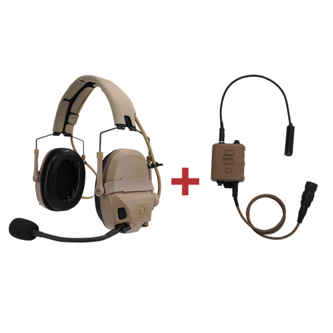 FMA&FCS AMP Tactical Headset Communication Noise Reduction V60 PTT Upgraded Version 1372 ► Photo 1/6