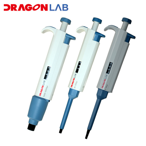 DLab Single-channel Adjustable Volume Mechanical Pipette-TopPette Dragon lab Pipettor Pipet 20-200ul/100-1000ul with tips ► Photo 1/5