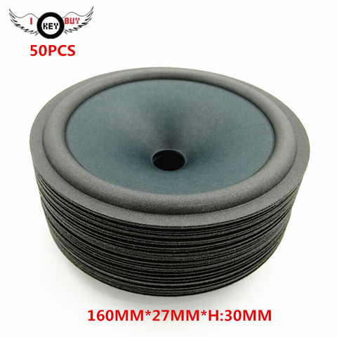 I KEY BUY Wholesale 50pcs/lot 6 6.5 Inch Speaker Drum Paper Cone Basin Foam Edge 160 mm 27 mm Core Middle Woofer Accessories ► Photo 1/5