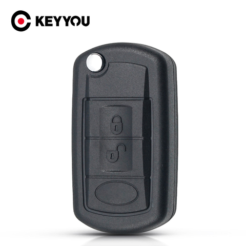 KEYYOU  Replacement Shell Folding Flip Remote Key Case Fob 3 Button for LAND ROVER Range Rover Sport LR3 Discovery ► Photo 1/6