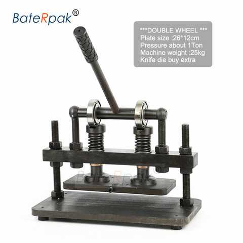 26x12cm Double Wheel Hand leather cutting machine,BateRpak photo paper,PVC/EVA sheet mold cutter,leather Die cutting machine ► Photo 1/6