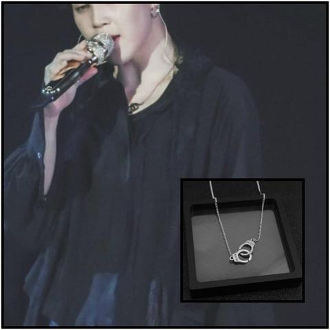 KPOP Necklace Bangtan Boys Jimin Handcuffs Pendant Chain Choker Necklace  Men Women stainless steel Jewelry Collier - Price history & Review |  AliExpress Seller - KIDOL Store 