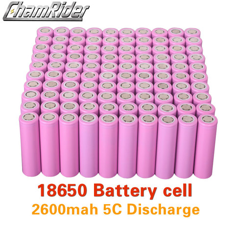 Ebike battery Cell Original 18650 rechargeable li-ion Lithium electric bike Battery Cell 3.7V 2600mAh 5C Discharge 100pcs/lot ► Photo 1/6