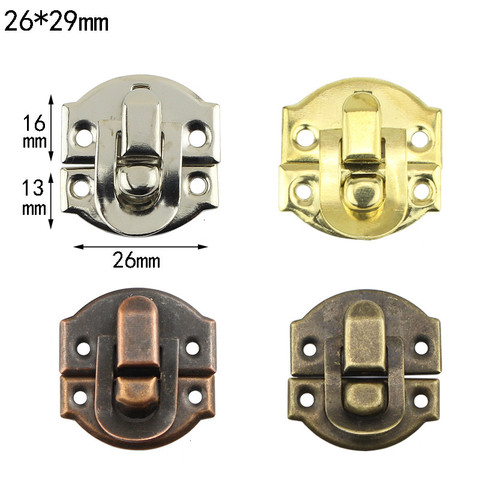 10Pcs Antique Hasps Iron Lock Catch Latches for Jewelry Box Buckle Suitcase Buckle Clip Clasp Wood Wine Box Latch ► Photo 1/6