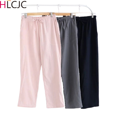 2022 New Cotton Couple Pajamas Pants Spring Summer Men Women Thin Home Pants Trousers Loose Large Size Cotton Gauze Pijama Pants ► Photo 1/6