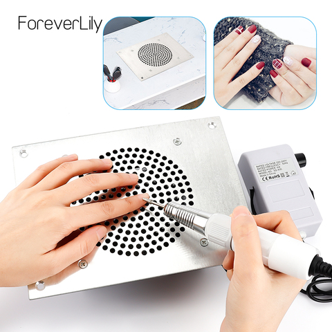 Built-in Table Desk Nail Dust Suction Vacuum Cleaner Nail Polish Dust Collector Manicure Machine Nail Gel Vacuum Remover Device ► Photo 1/6