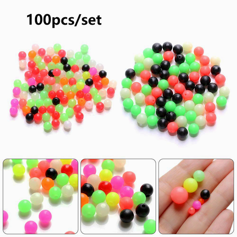 100PCS Round Mixed Color PE Plastic Cross Stopper Beads for Carp Rig Fish Baits Beads Outdoor Fishing Lures Tackle Accessories ► Photo 1/6