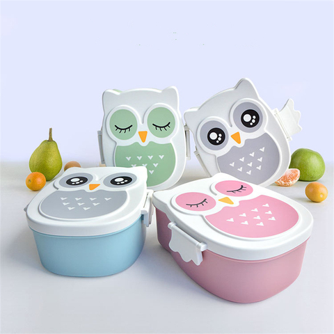 Owl Lunch Box Food Container  Kids Cartoon Lunch Container - Cartoon Lunch  Box Bento - Aliexpress