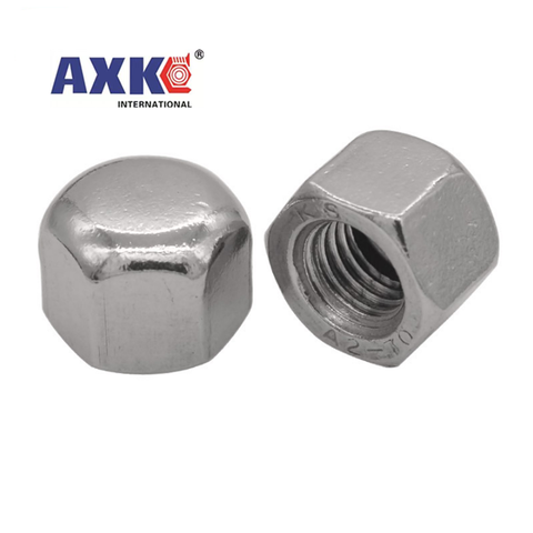 1/10pcs M3 M4 M5 M6 M8 M10 M12 M14 M16 304 A2-70 Stainless Steel Hex Hexagon Short Low Thin Cap Acorn Nut Cover Blind Nut DIN917 ► Photo 1/6