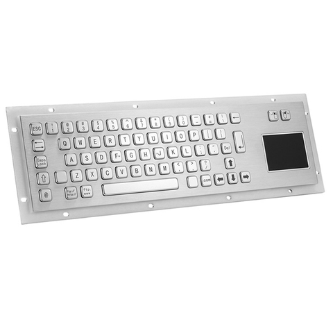 65 keys metal keyboard with touchpad, stainless steel industrial keyboard,custom IK07 Vandal-proof keyboard integrated trackpad ► Photo 1/6