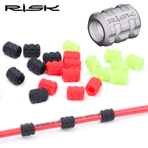 RISK 10 pcs Silica Bicycle Cable Protector Housing Plug MTB Road Bike Brake Shifter Cable Nightlight Protector Ring Ultralight ► Photo 1/5