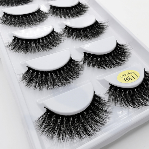 5 Pairs eyelashes 3d mink lashes eyelash extension natural false eyelashes volume lashes maquillaje mink eyelashes makeup cilios ► Photo 1/6