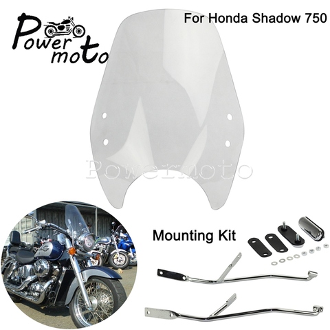 Motorbike Cruiser Windshield Front Headlight Fairing Windscreen for Honda Shadow VT750 VT750C VT750DC ACE Spirit 1998-2013 ► Photo 1/6