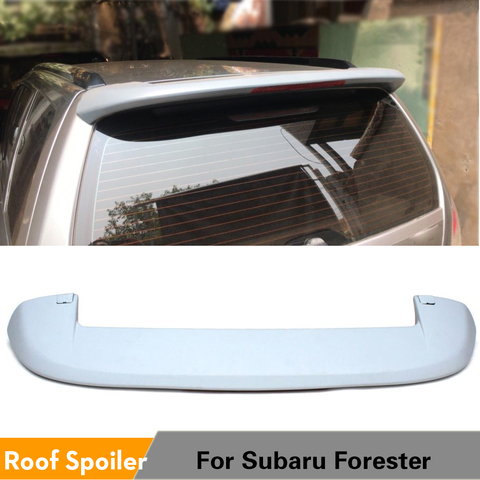 ABS Unpainted Auto Car Rear Roof Spoiler Boot Lip With LED Light for Subaru Forester 2006 2007 ► Photo 1/6