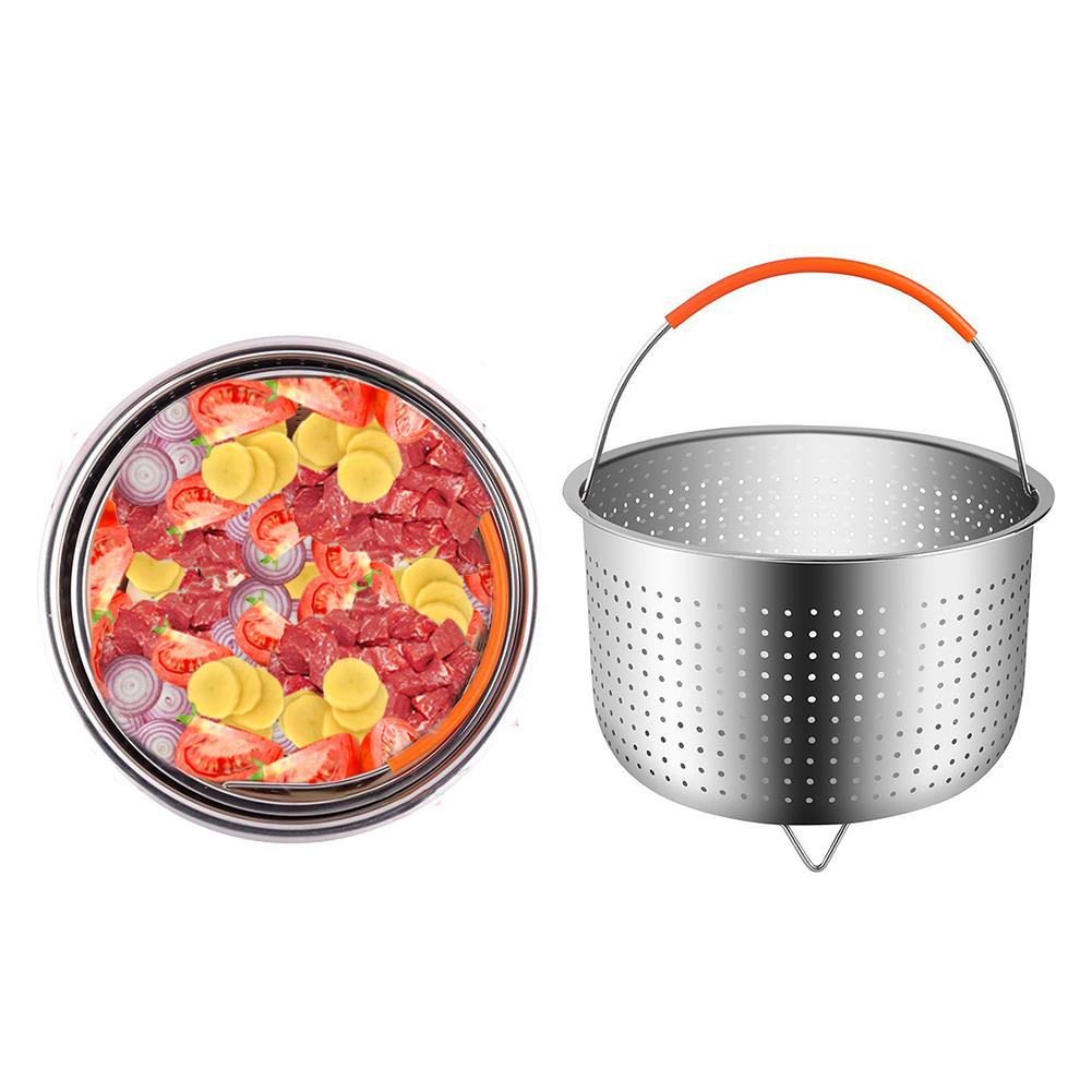 Stainless Steel Steamer Basket with Egg Steam Rack Trivet Compatible Instant  Pot 5,6,8 qt Electric Pressure Cooker - AliExpress