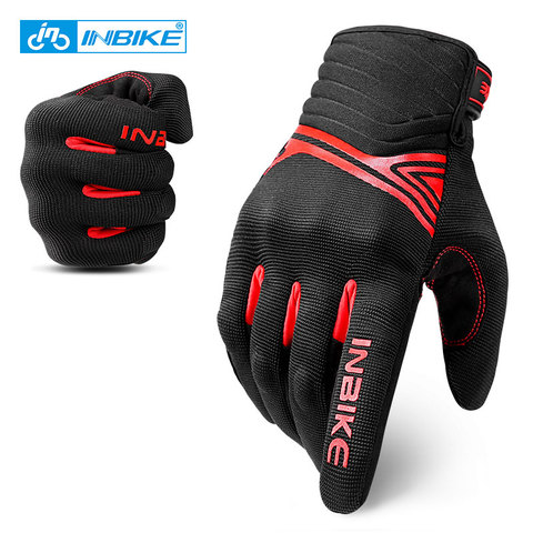 INBIKE Shockproof Cycling Gloves Breathable Riding MTB Bike Bicycle Gloves Men Full Finger Touch Screen Motorcycle Sport Gloves ► Photo 1/6