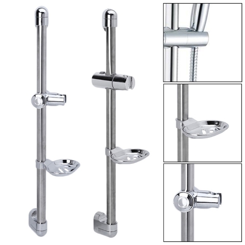 A Set Shower Rod Soap Dish Lifter Pipe ABS Lifting Frame Adjustable Head Holder L4MB ► Photo 1/6