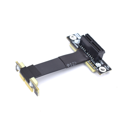 Dual 90 Degree Right Angle PCIE X1 Riser PCIe 3.0 x1 to x1 Extension Cable 8Gbps PCI Express 1x Riser Card Ribbon Extender ► Photo 1/3