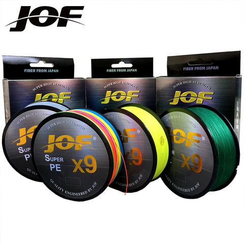 JOF 9 Weaves Fishing Line 500M 300M 100M 9 Strands Braided Fishing Line Multifilament PE Line 20 24 35 40 50 65 80LB ► Photo 1/6