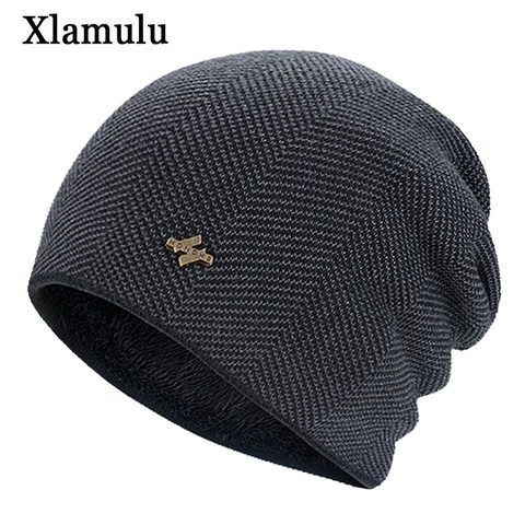 Xlamulu Fashion Skullies Beanies Warm Knitted Hats Women Winter Hats For Men Hat Male Caps Balaclava Gorro Bonnet Female Beanie ► Photo 1/6
