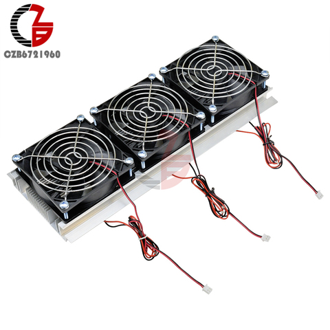 180W TEC-12705 Trinuclear Semiconductor Cooler Peltier Aluminum Radiator Air Conditioner Water Refrigerator Cooling Fan ► Photo 1/6