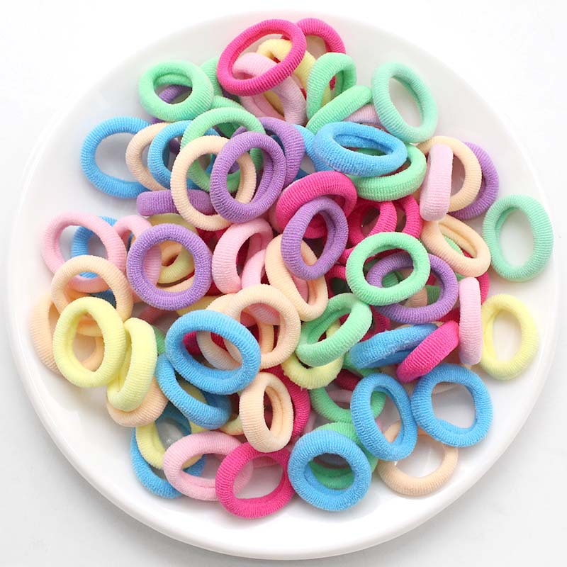 100PCS Kids Girl Elastic Rubber Hair Band Ponytail Holder Head Rope Ties Jewelry 