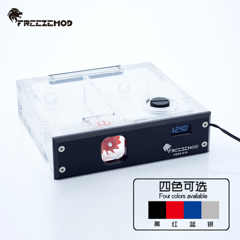 FREEZEMOD computer water cooler water tank single optical drive metal panel VA liquid crystal temperature sense. GQSX-D1S ► Photo 1/6