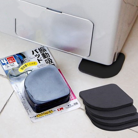 1set=4pcs! Black Furniture Chair Desk Feet protection pads EVA Rubber Washing Machine Shock Non-slip mats Anti-vibration Noise ► Photo 1/3