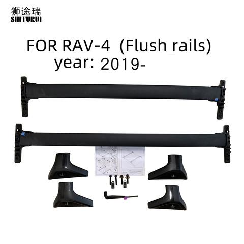 SHITURUI 2Pcs Roof bars For TOYOTA RAV-4 rav4 2022-2022 Aluminum Alloy Side Bars Cross Rails Roof Rack Luggage ► Photo 1/5
