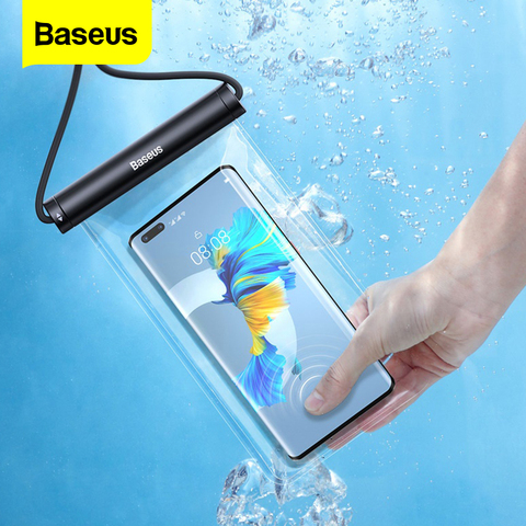 Baseus Waterproof Phone Case for iPhone 12 11 Pro Max Samsung Xiaomi Redmi Swim Water Proof Phone Bag Universal Protection Cover ► Photo 1/6