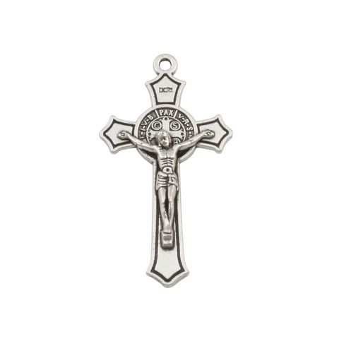 100pcs Saint Benedict Medal Jesus Christ Cross Zinc Alloy Charm Pendants DIY Jewelry Fit Pendants Necklace 20.2x37.5mm ► Photo 1/6