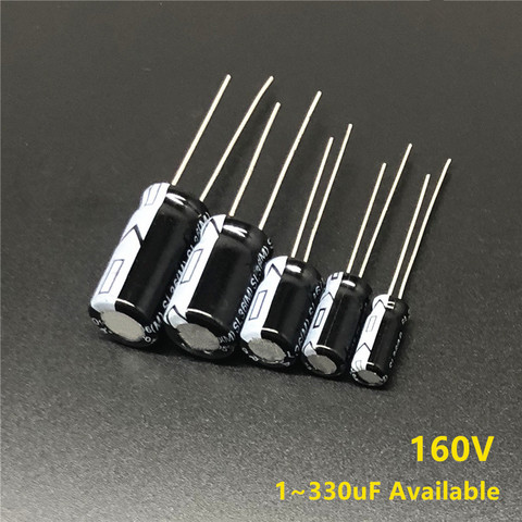 160V 1uF/4.7uF/10uF/12uF/22uF/33uF/39uF/47uF/68uF/82uF/100uF/220uF/330uF Good quality Aluminum Electrolytic Capacitor ► Photo 1/1