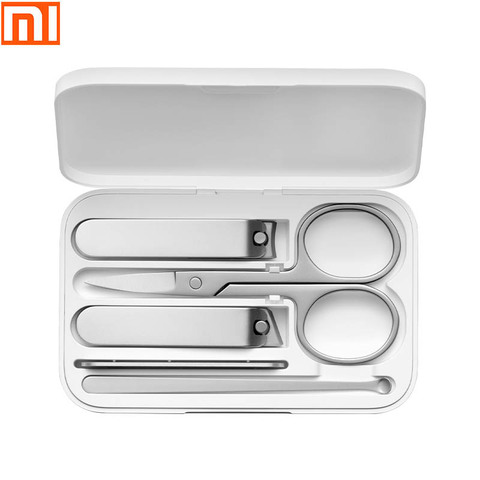 New Xiaomi Nail Clipper Set of 5 / Flat Mouth Nail Clipper + Oblique Nail Clipper + Nail File + Beauty Scissors + Ear Scoop ► Photo 1/6