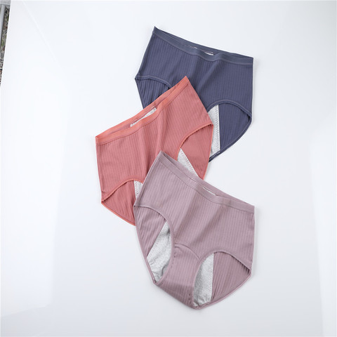 Cotton Leak Proof Menstrual Panties Physiological Pants Women Underwear Period Cotton Waterproof Plus Size Briefs ► Photo 1/6