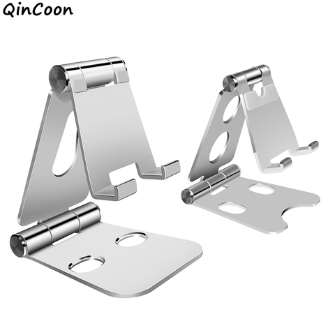 Adjustable Aluminum Stand for Mobile Phone Tablet Foldable Portable Desk Holder for Smartphone iPhone Samsung iPad (Multi Color) ► Photo 1/6
