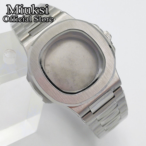 Miuksi 42mm silver case sapphire glass fit ETA 2836 Miyota 8205 8215 821A Mingzhu DG 2813 3804 Seagull 1612 movement ► Photo 1/1